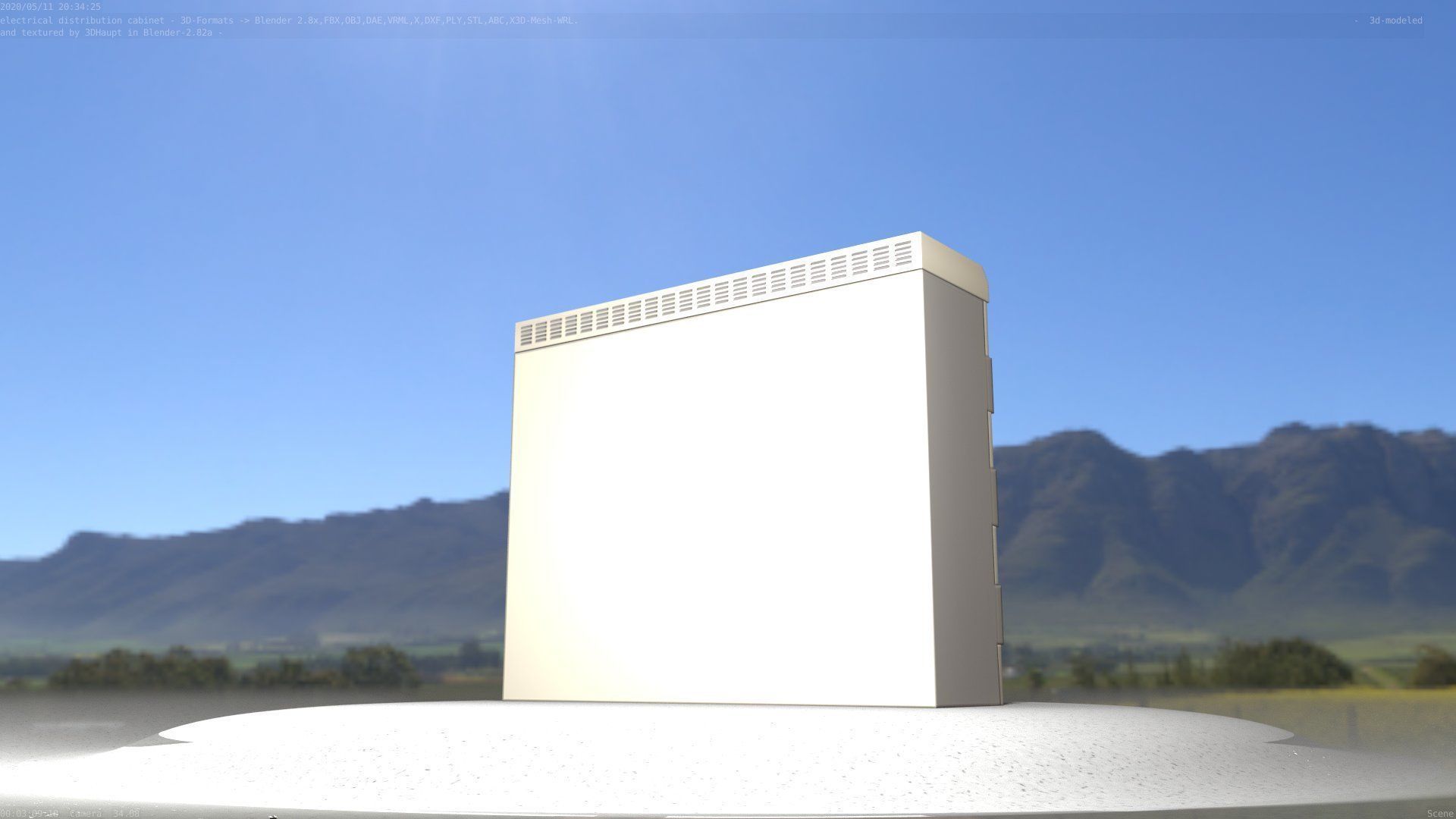 Electrical Distribution Cabinet 46 Low-poly 3D model_60