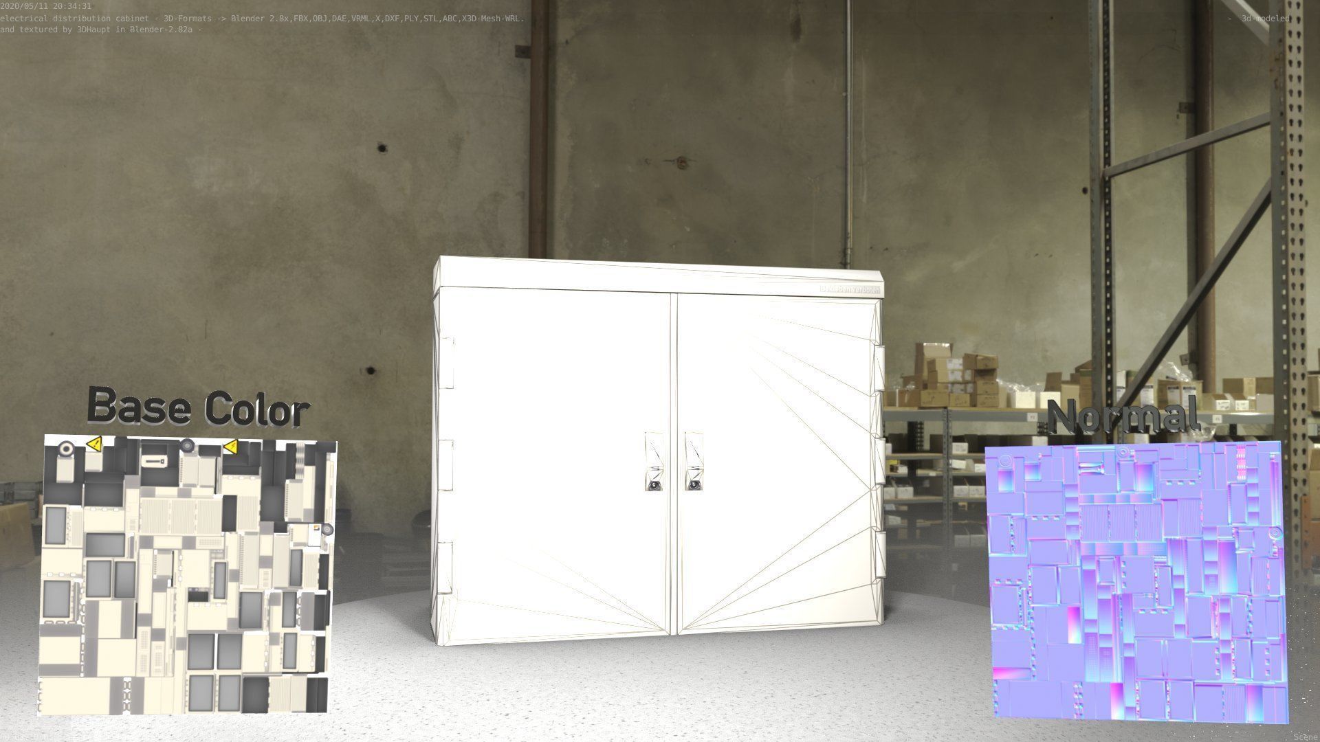 Electrical Distribution Cabinet 46 Low-poly 3D model_67