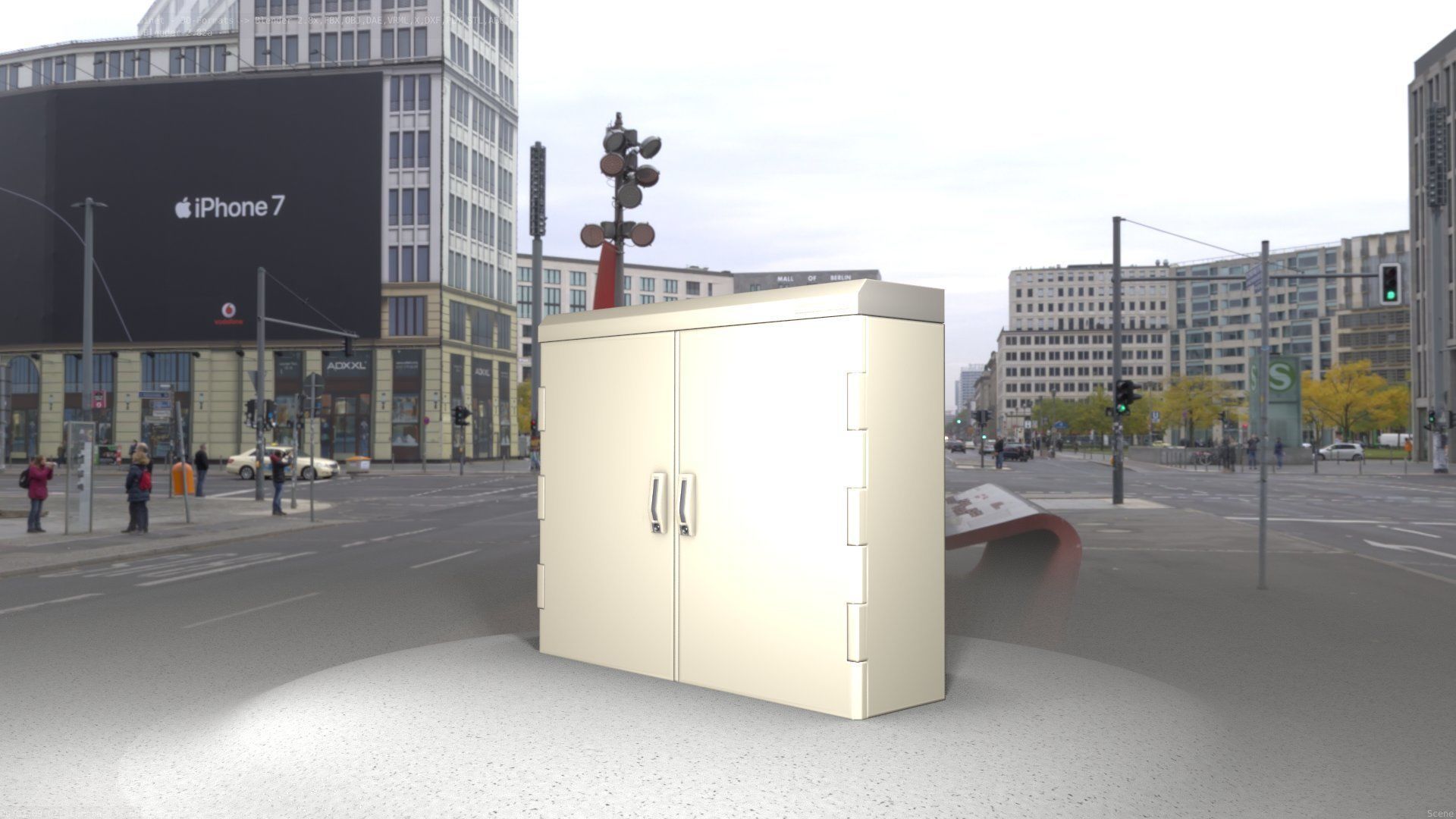 Electrical Distribution Cabinet 46 Low-poly 3D model_49