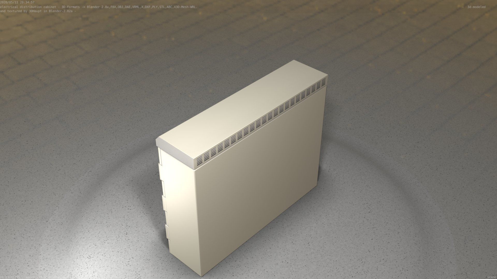 Electrical Distribution Cabinet 46 Low-poly 3D model_90