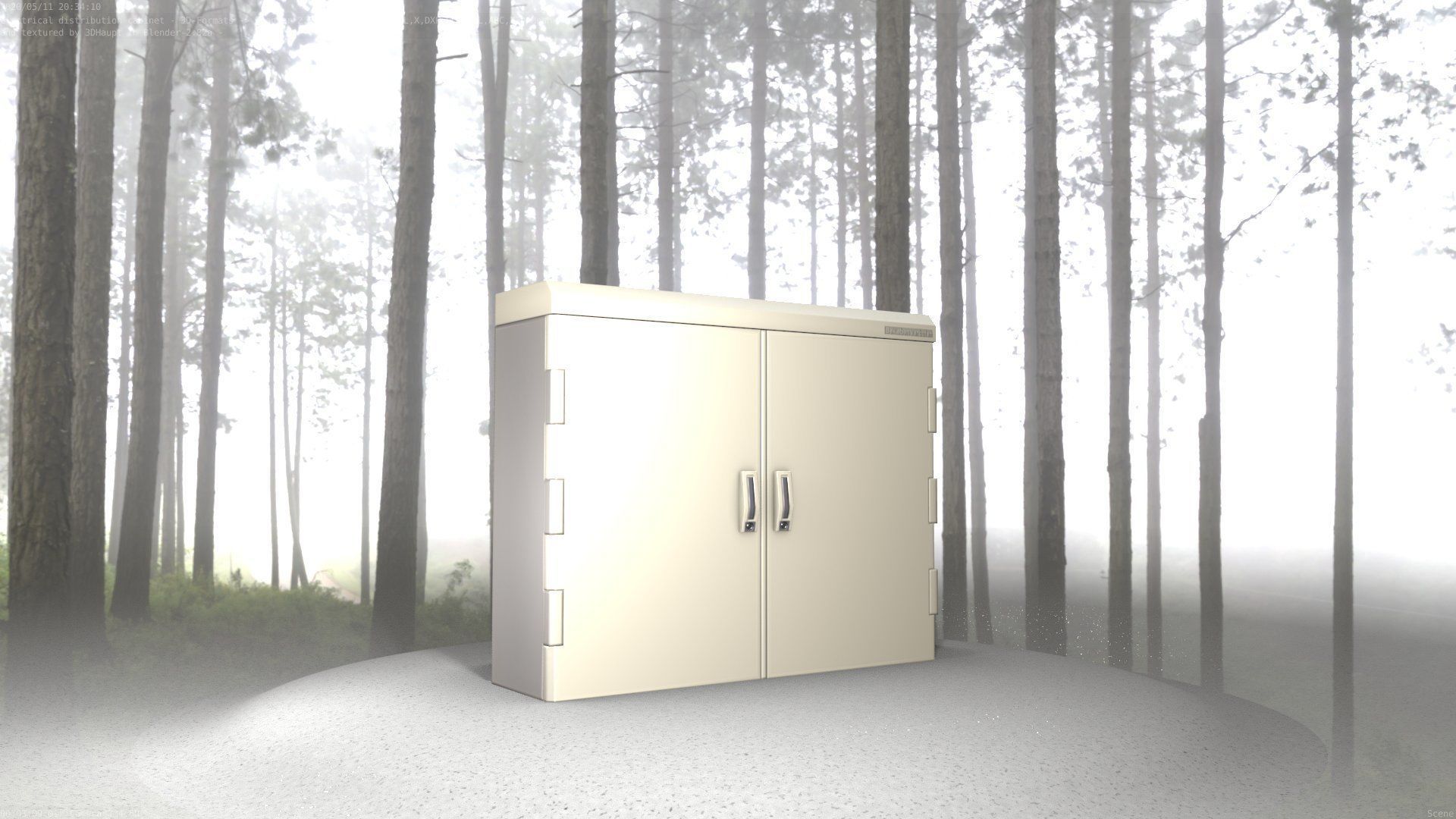 Electrical Distribution Cabinet 46 Low-poly 3D model_43