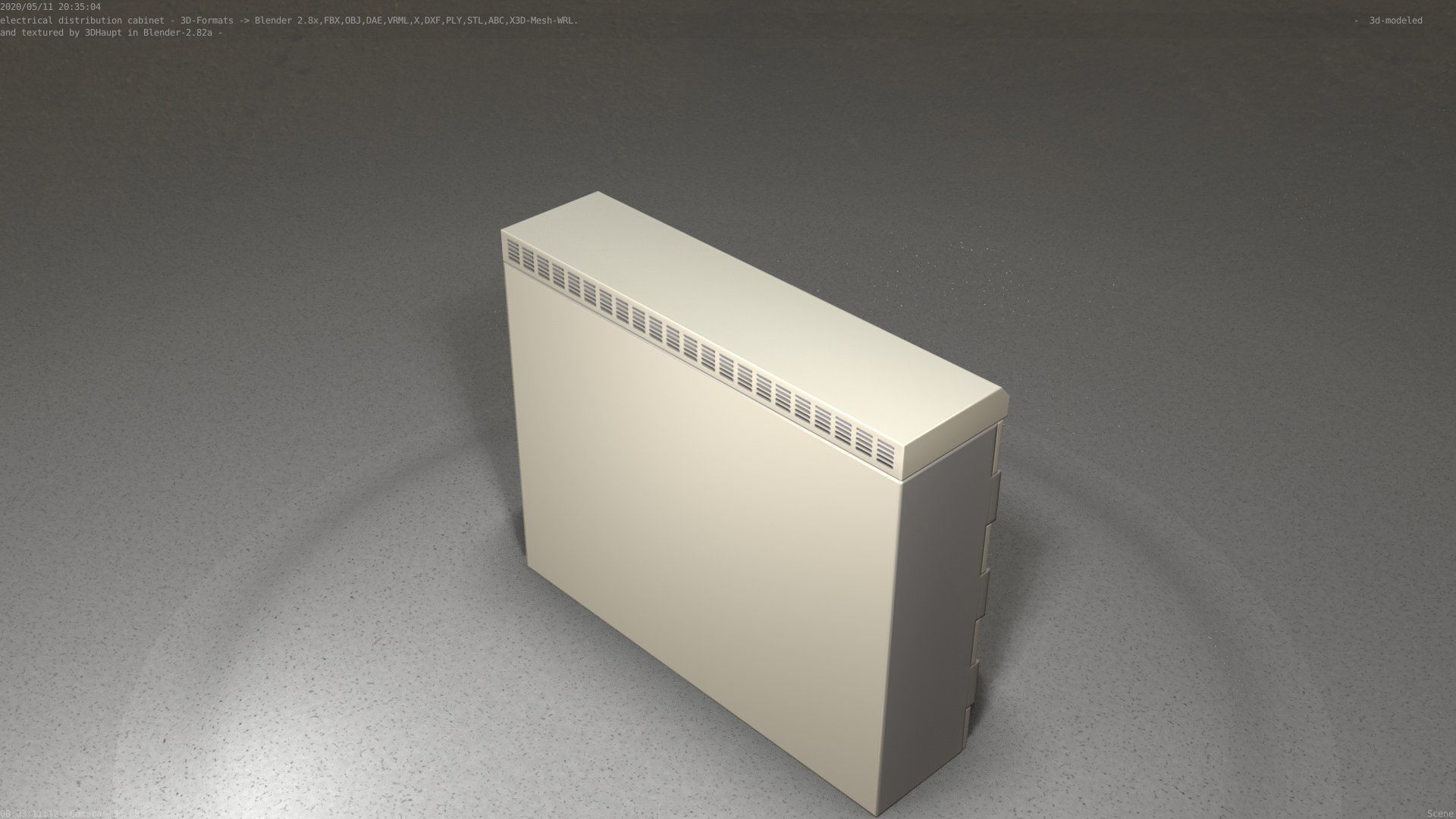 Electrical Distribution Cabinet 46 Low-poly 3D model_97