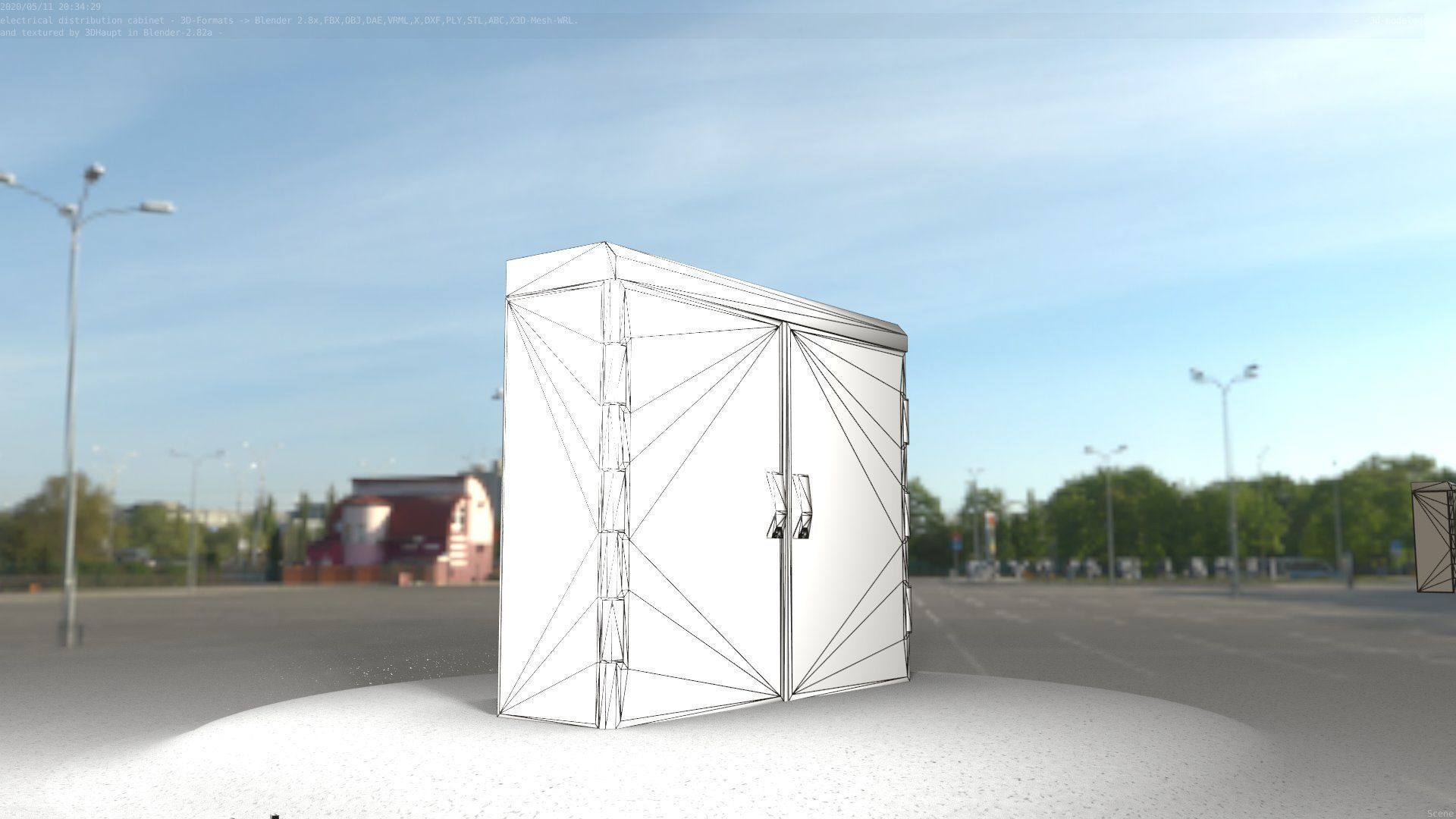 Electrical Distribution Cabinet 46 Low-poly 3D model_65