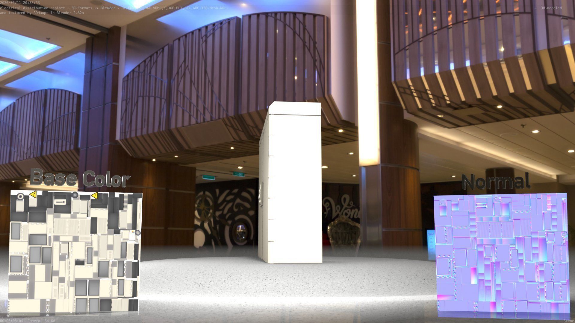 Electrical Distribution Cabinet 46 Low-poly 3D model_22