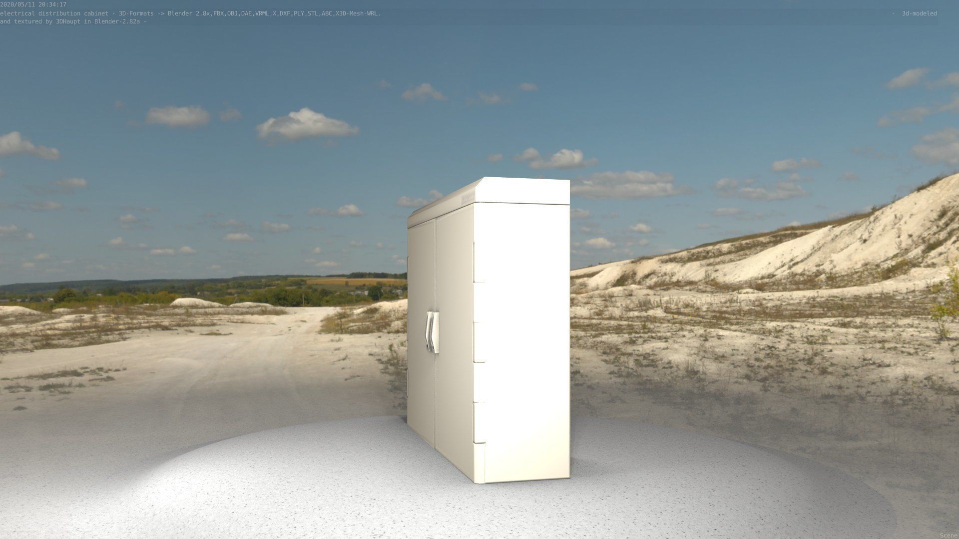 Electrical Distribution Cabinet 46 Low-poly 3D model_51