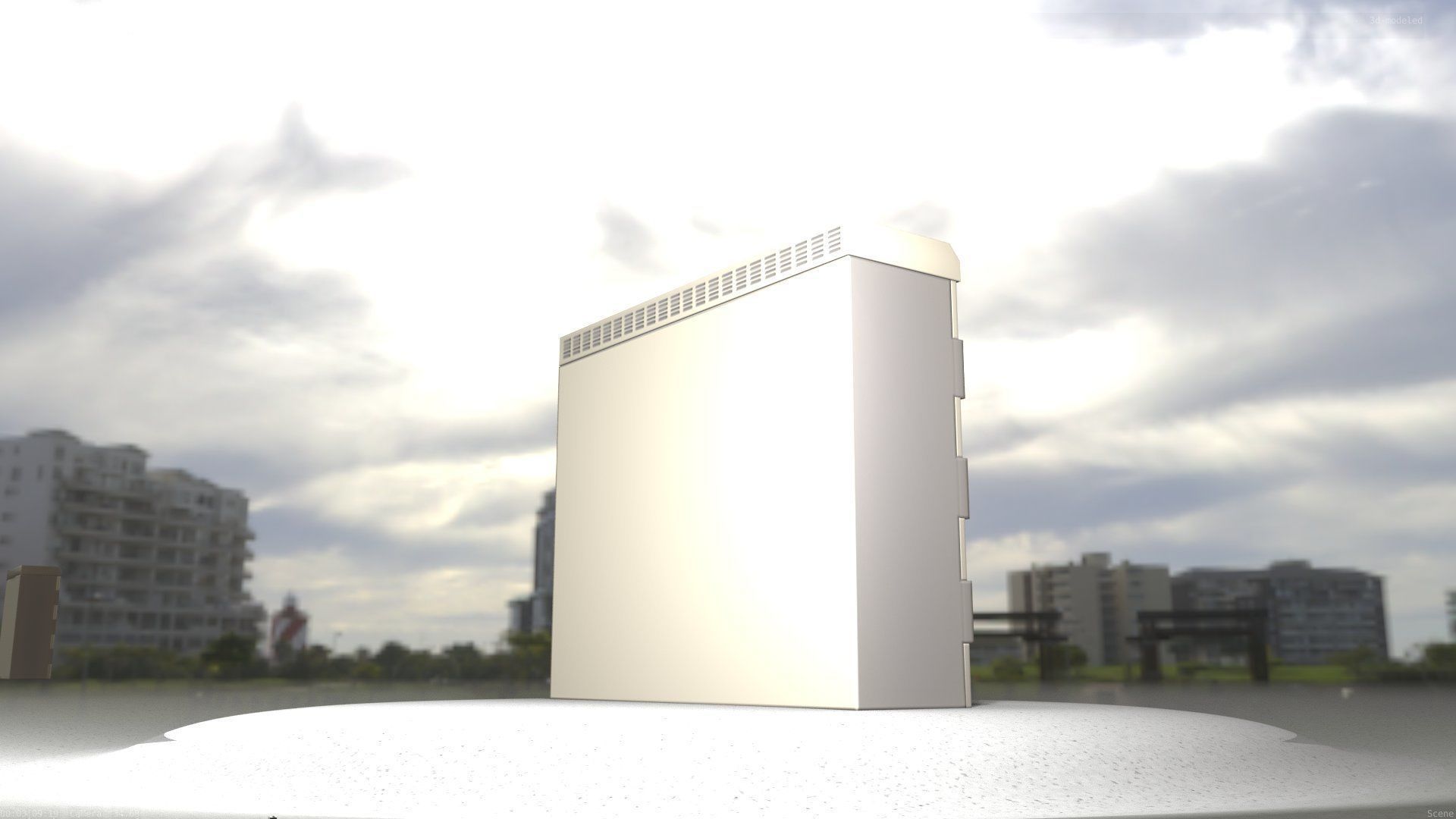 Electrical Distribution Cabinet 46 Low-poly 3D model_61