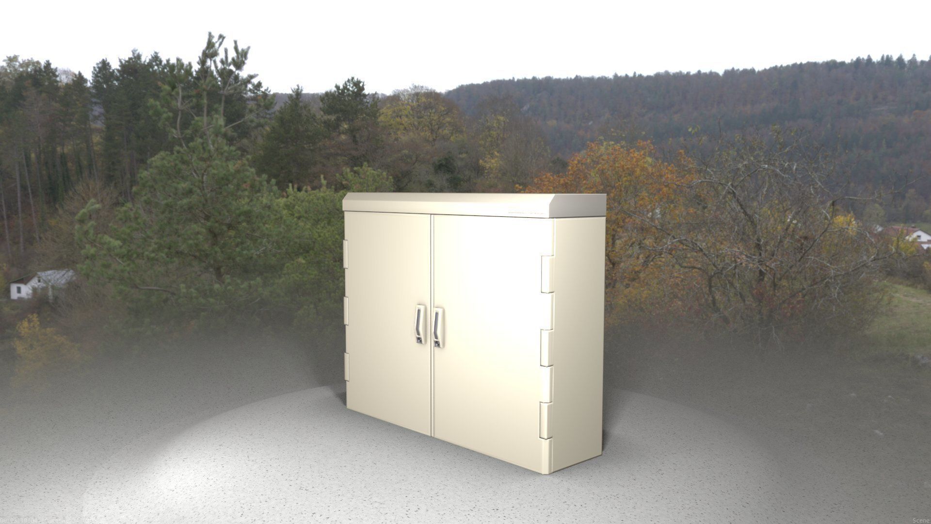 Electrical Distribution Cabinet 46 Low-poly 3D model_70