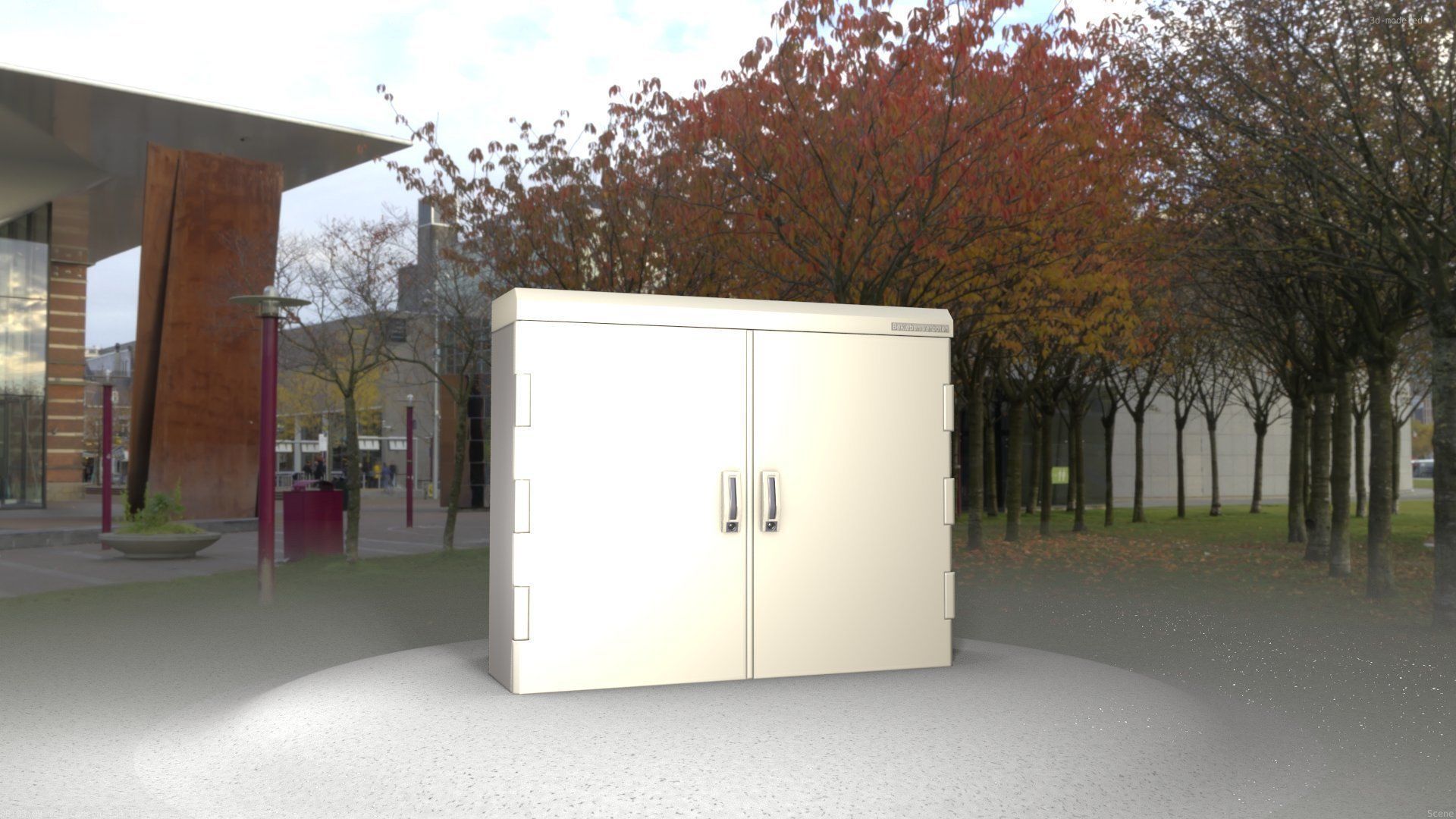 Electrical Distribution Cabinet 46 Low-poly 3D model_44