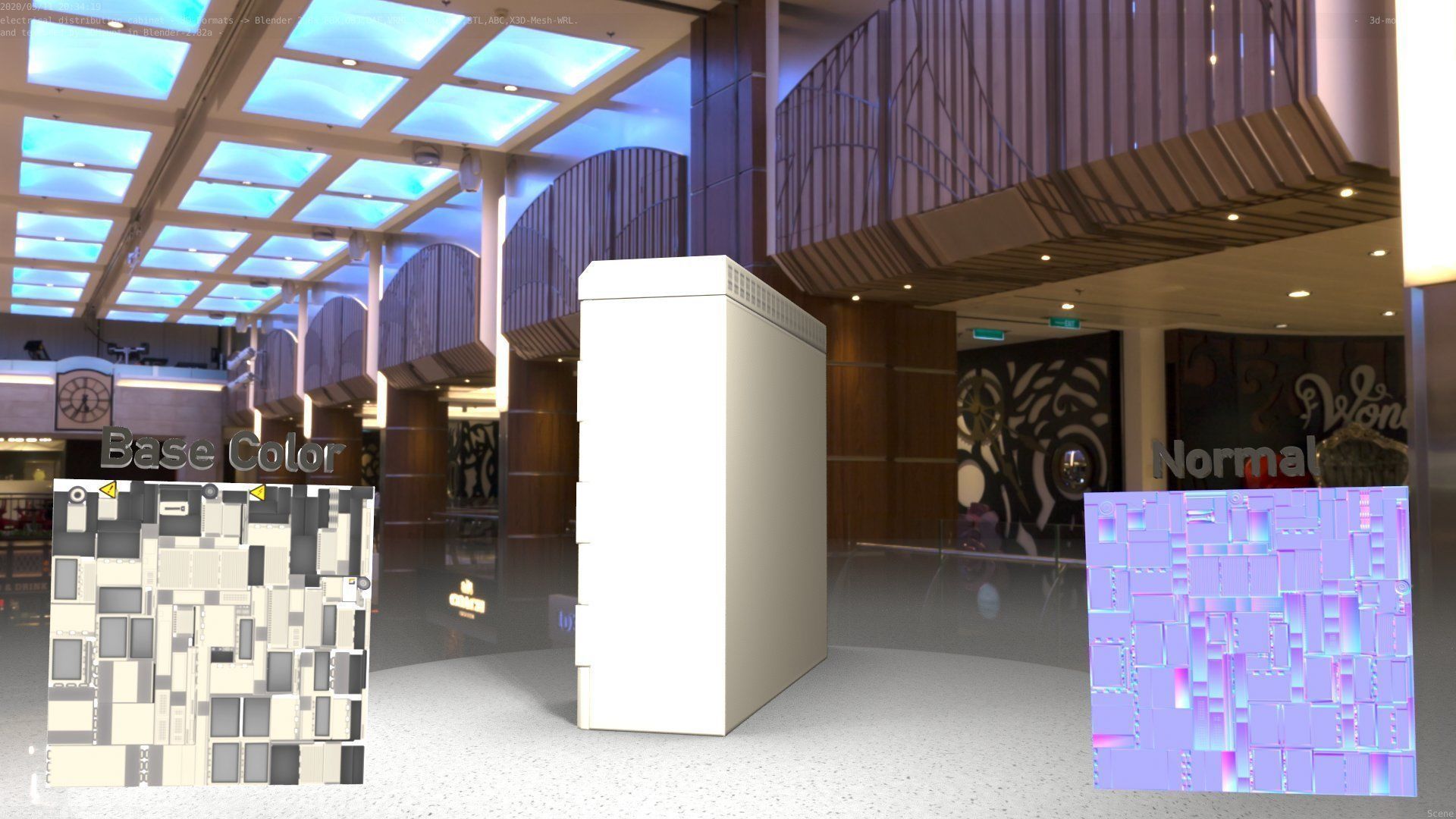 Electrical Distribution Cabinet 46 Low-poly 3D model_53