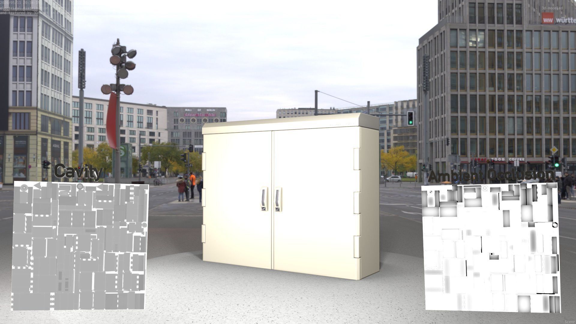 Electrical Distribution Cabinet 46 Low-poly 3D model_48