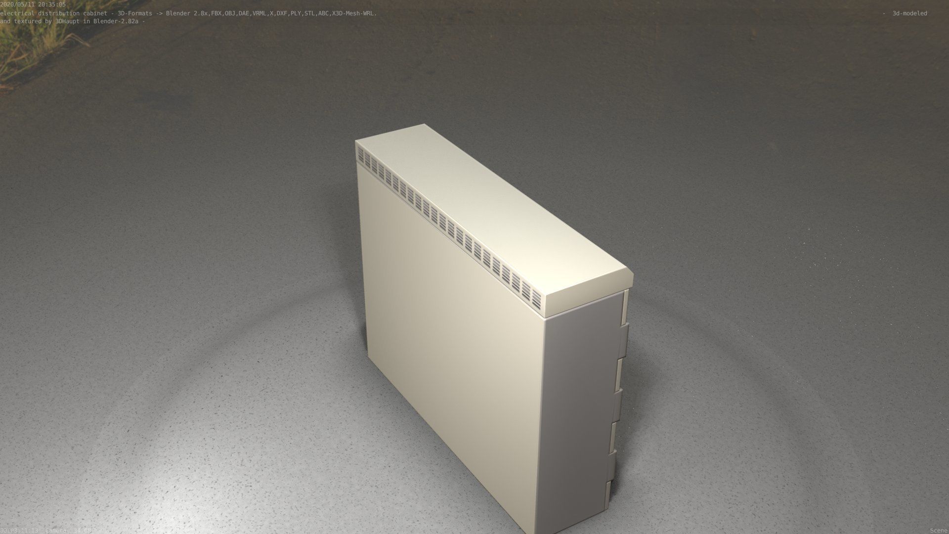 Electrical Distribution Cabinet 46 Low-poly 3D model_98
