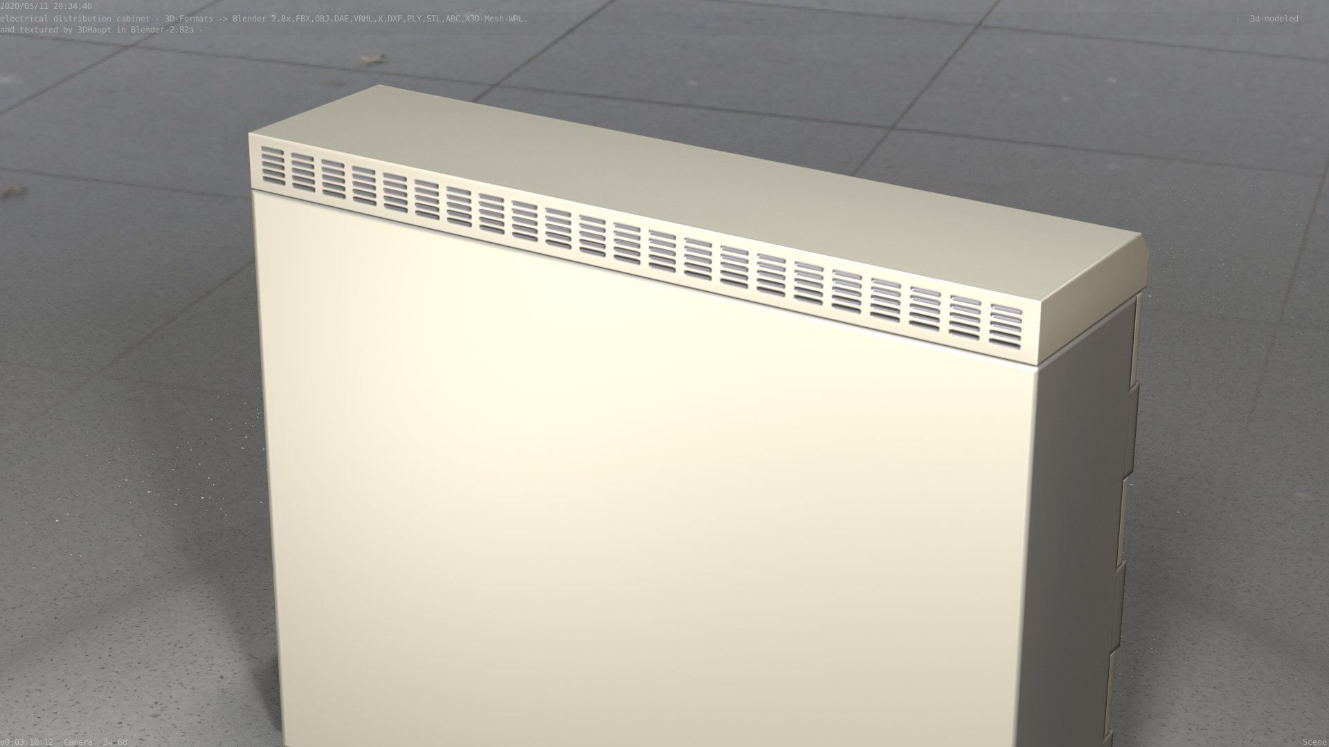 Electrical Distribution Cabinet 46 Low-poly 3D model_78