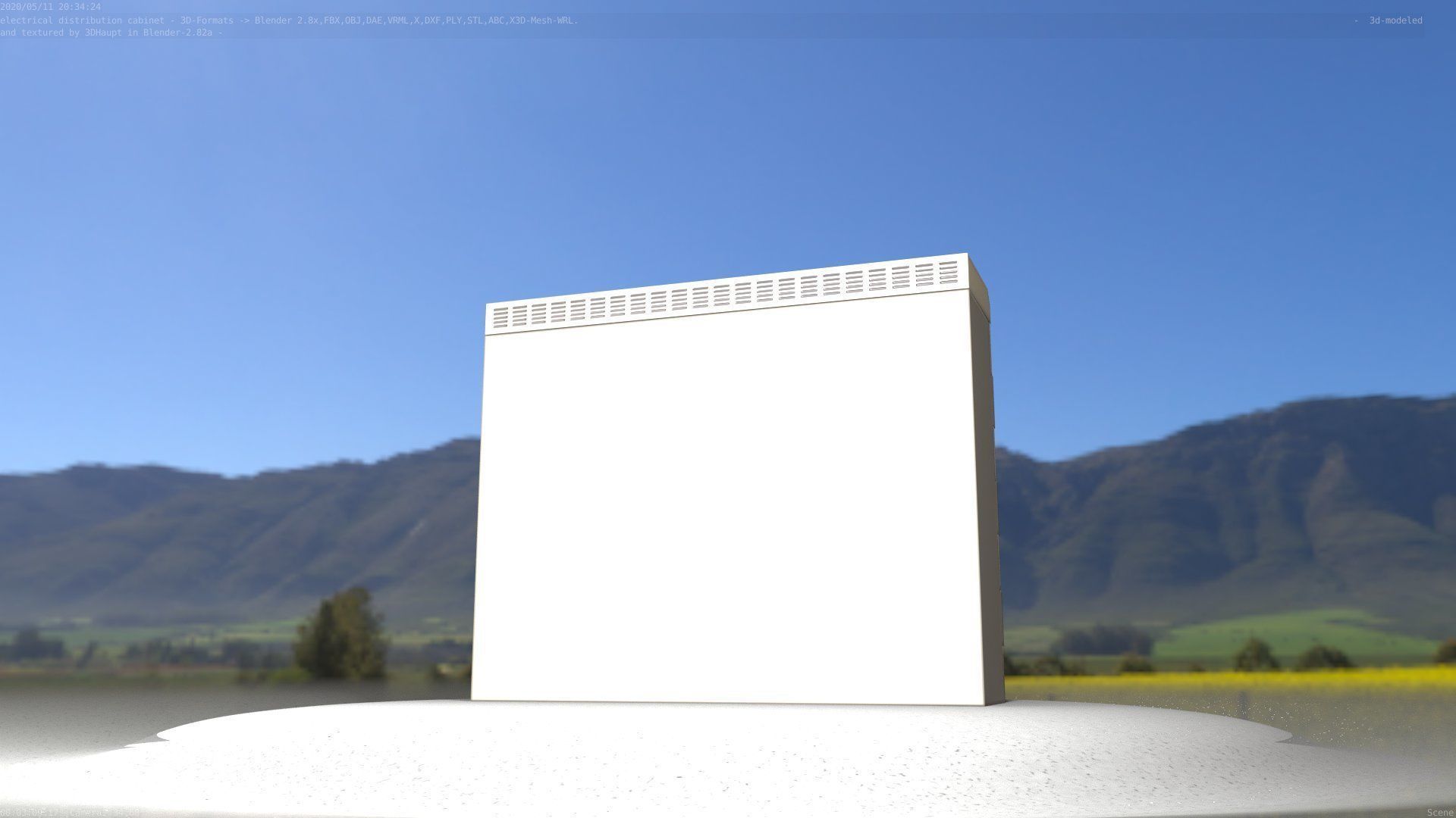 Electrical Distribution Cabinet 46 Low-poly 3D model_59