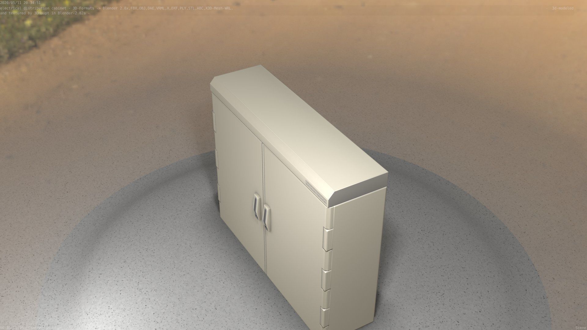Electrical Distribution Cabinet 46 Low-poly 3D model_85