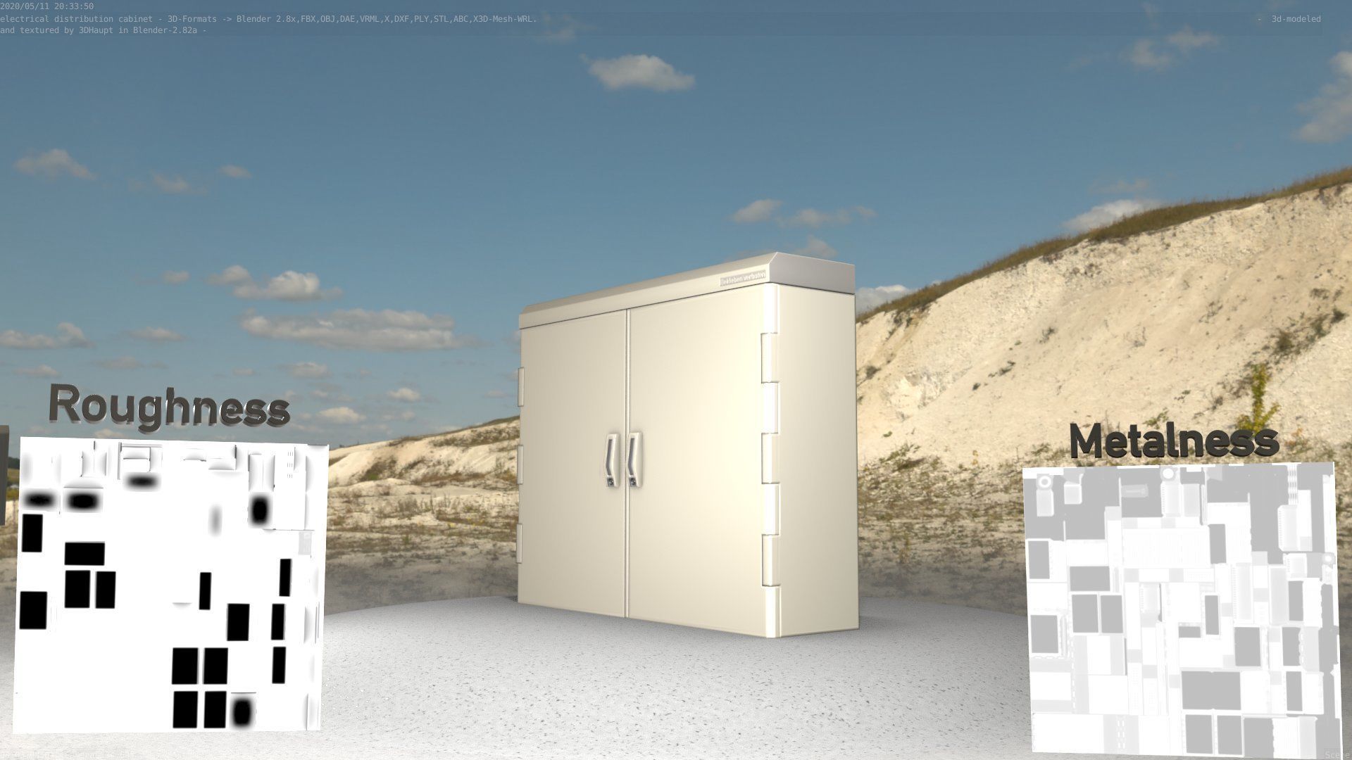 Electrical Distribution Cabinet 46 Low-poly 3D model_4