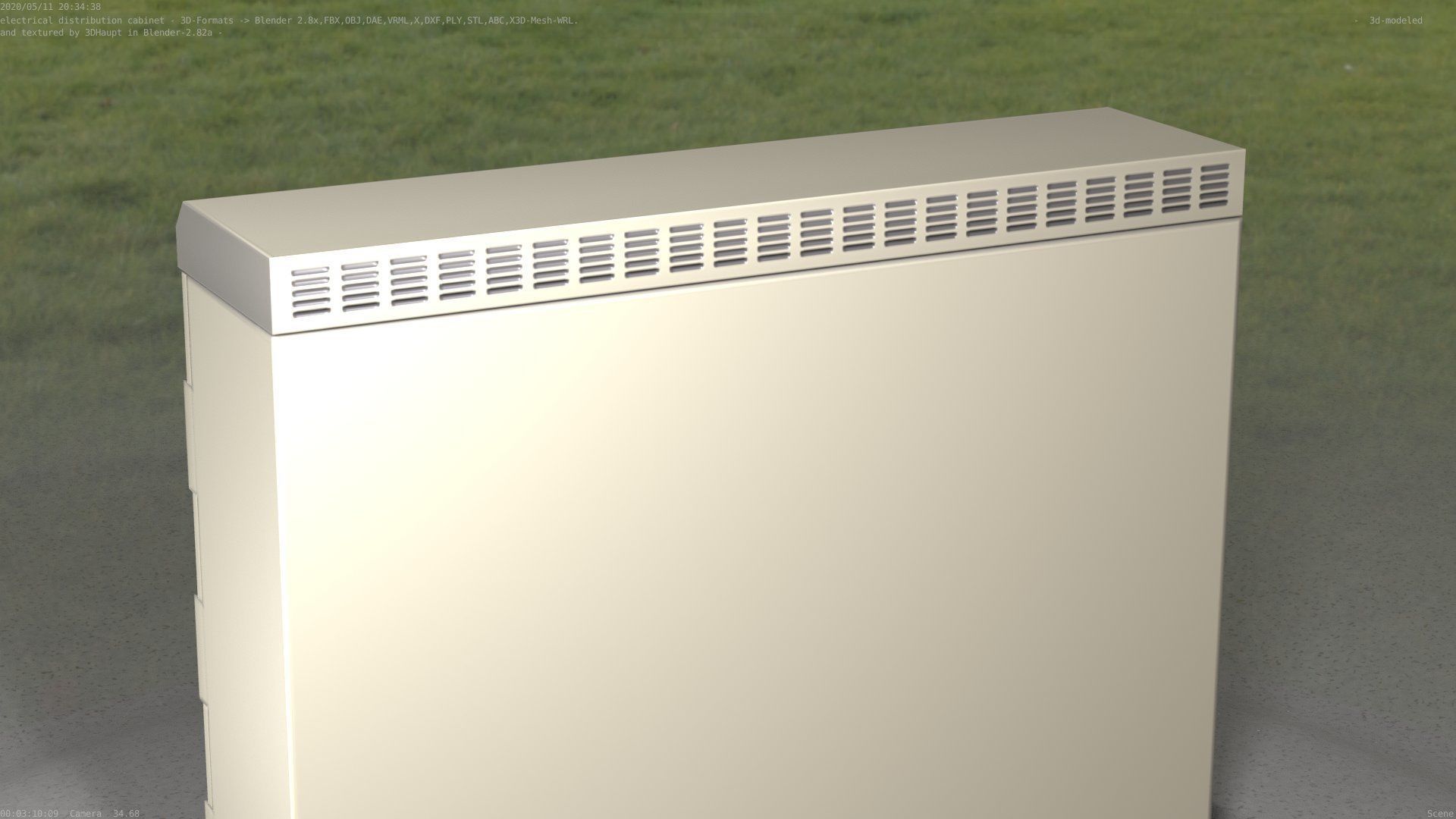 Electrical Distribution Cabinet 46 Low-poly 3D model_75