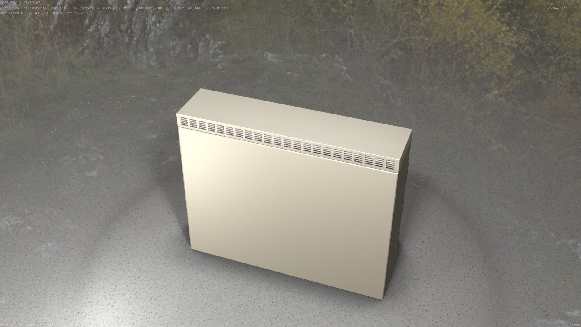 Electrical Distribution Cabinet 46 Low-poly 3D model_95