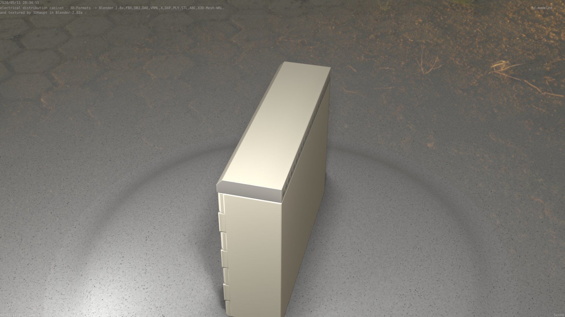 Electrical Distribution Cabinet 46 Low-poly 3D model_88
