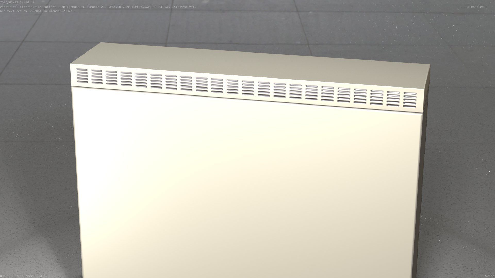 Electrical Distribution Cabinet 46 Low-poly 3D model_77