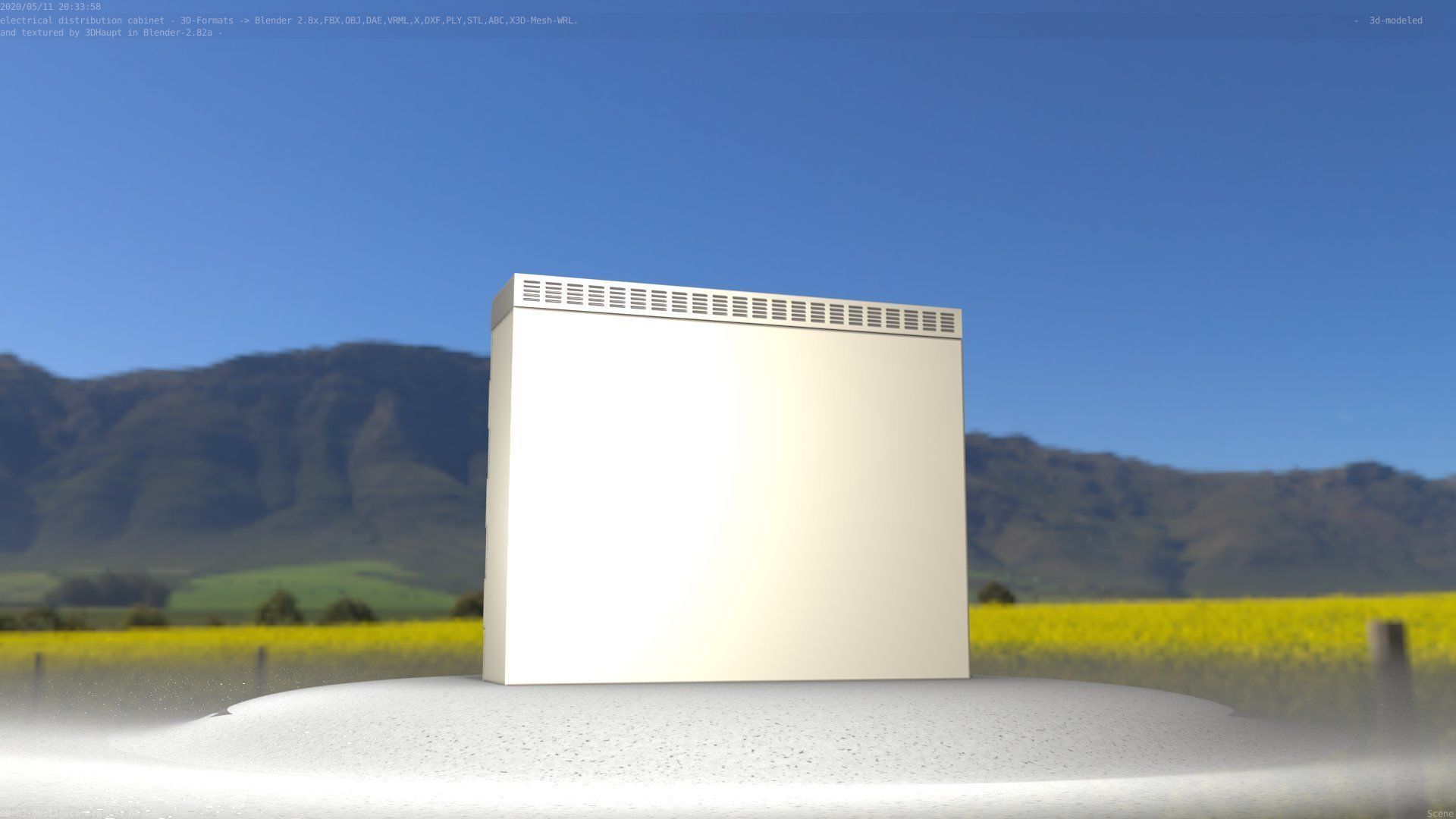 Electrical Distribution Cabinet 46 Low-poly 3D model_29