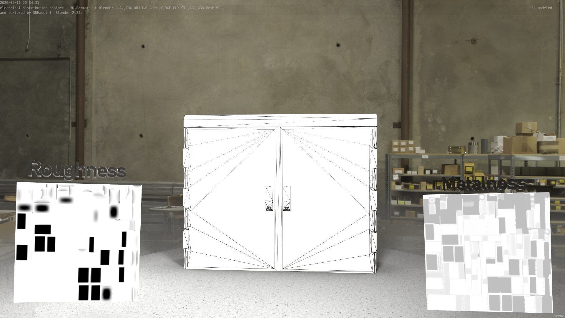 Electrical Distribution Cabinet 46 Low-poly 3D model_68