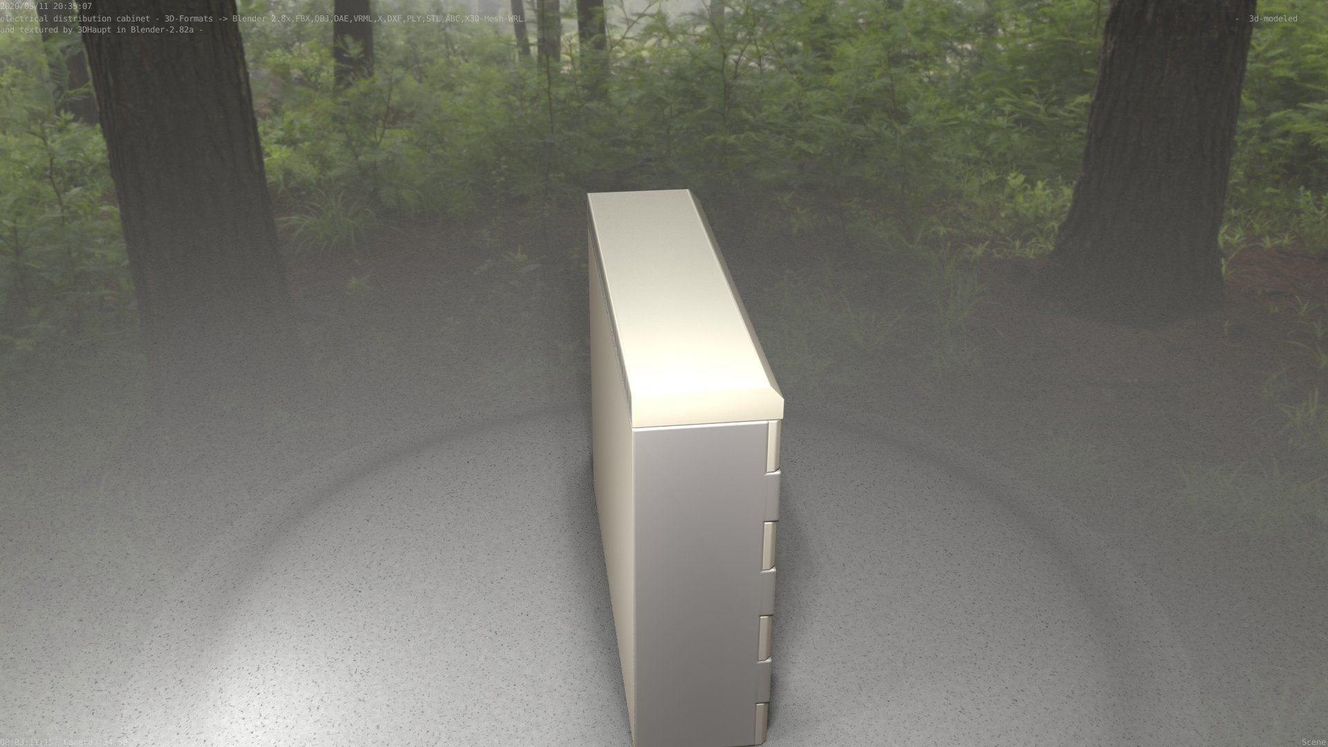 Electrical Distribution Cabinet 46 Low-poly 3D model_100