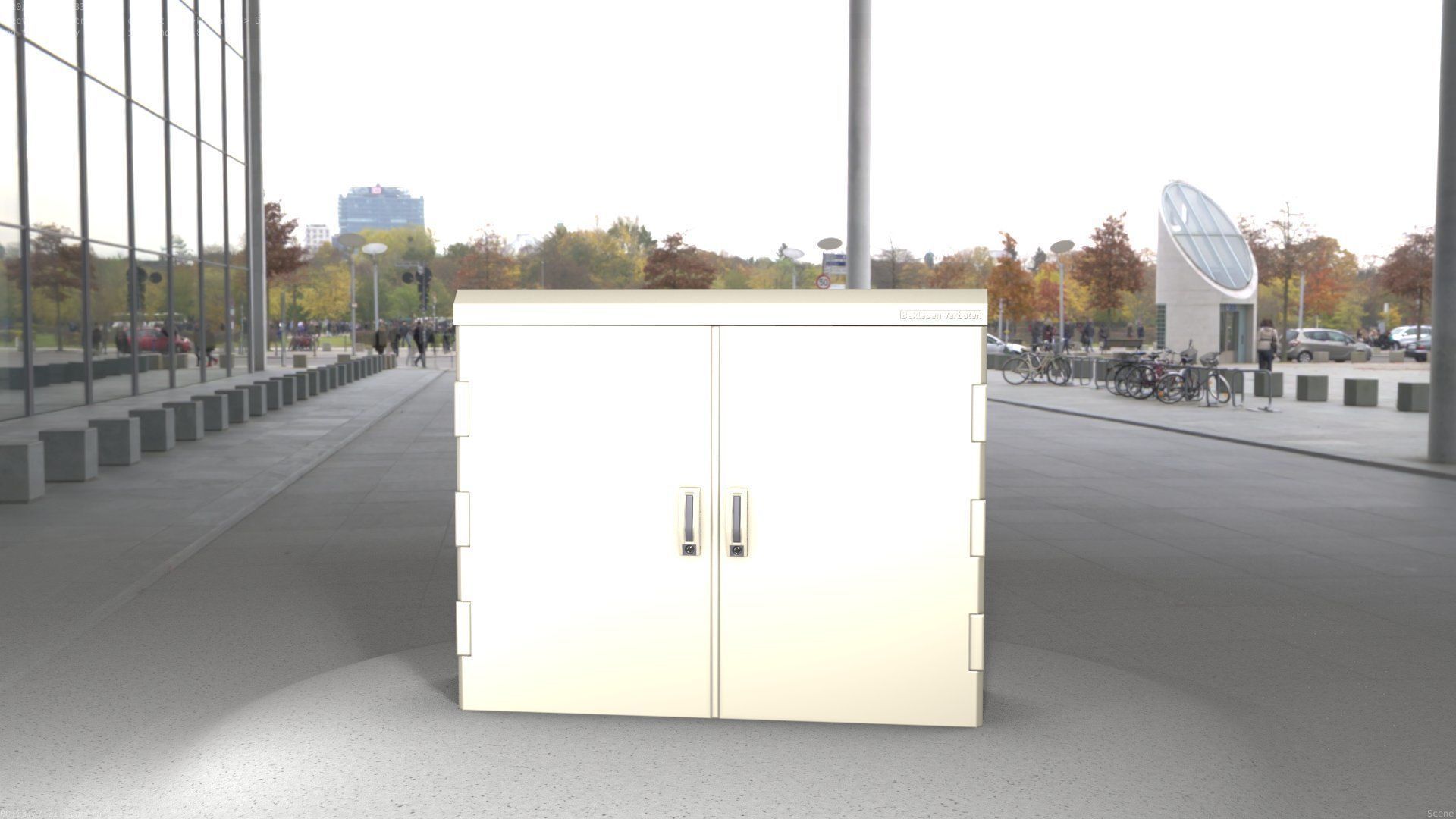 Electrical Distribution Cabinet 46 Low-poly 3D model_17