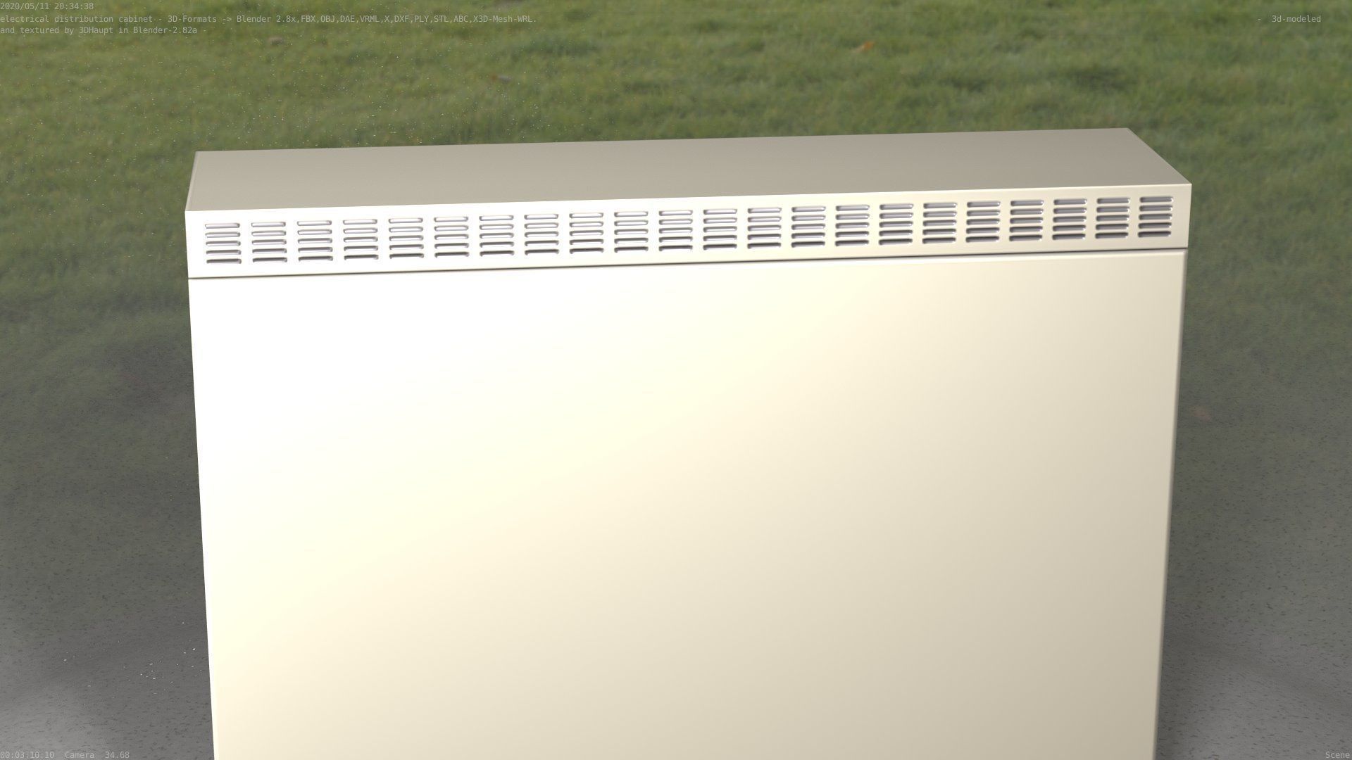 Electrical Distribution Cabinet 46 Low-poly 3D model_76