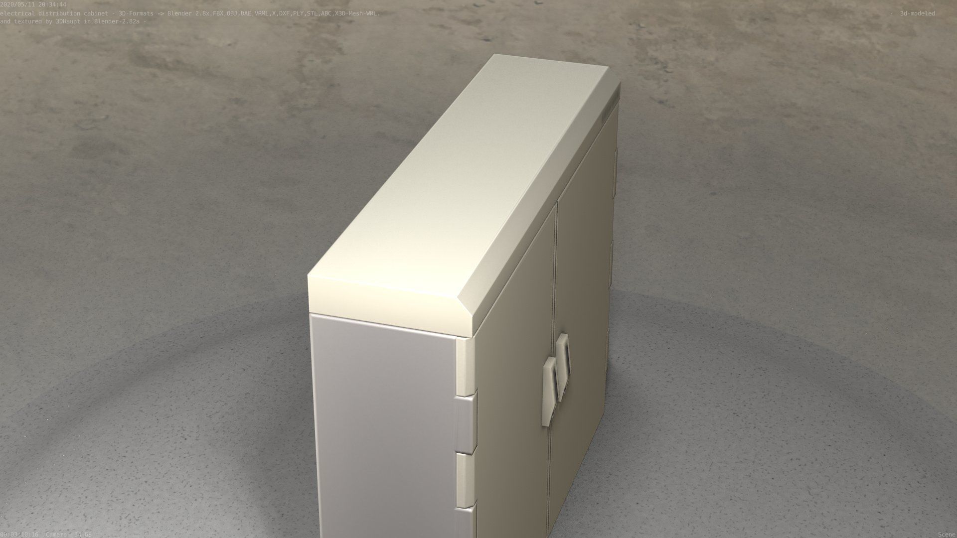 Electrical Distribution Cabinet 46 Low-poly 3D model_82