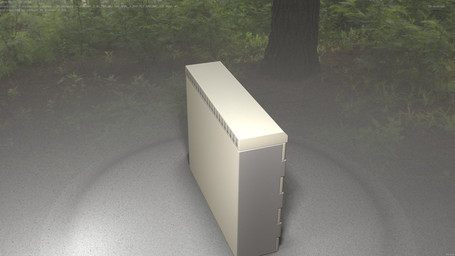 Electrical Distribution Cabinet 46 Low-poly 3D model_99
