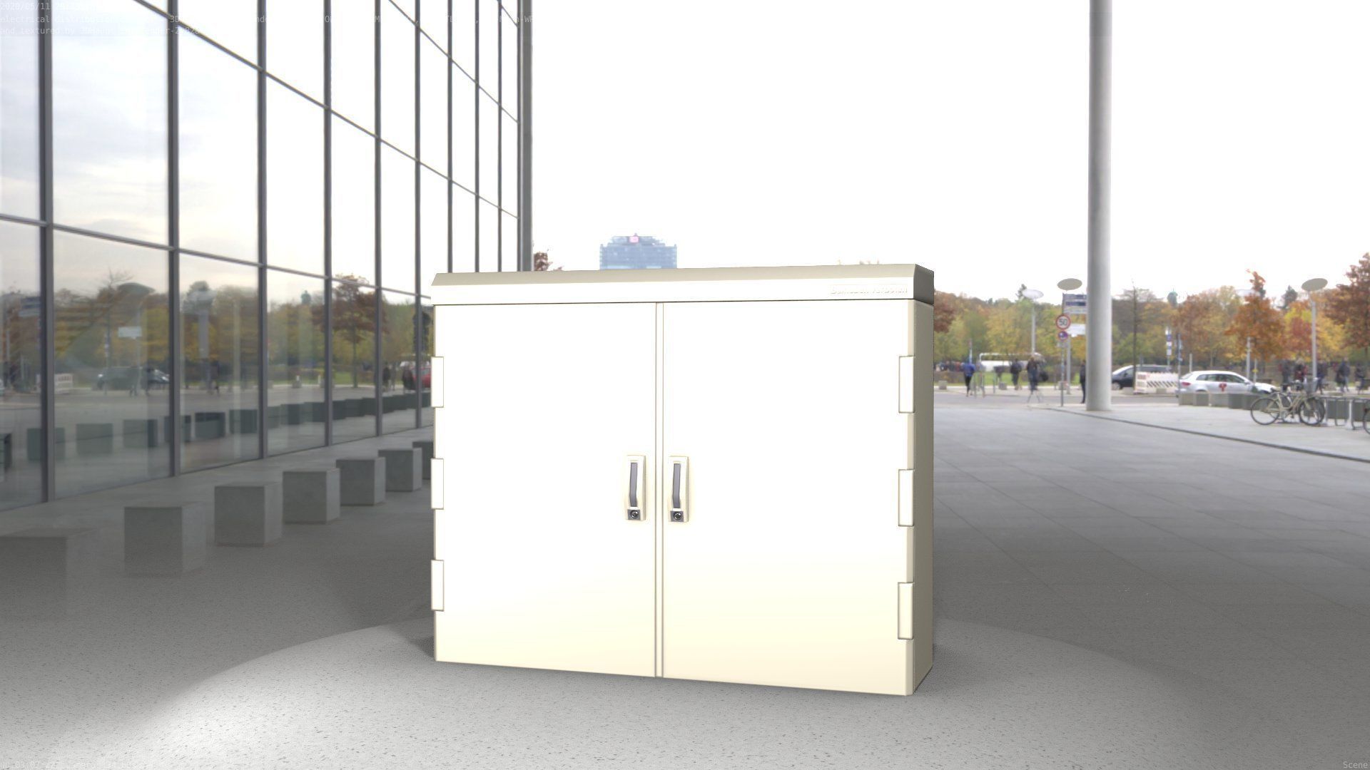 Electrical Distribution Cabinet 46 Low-poly 3D model_18
