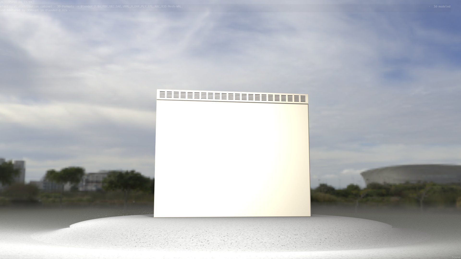 Electrical Distribution Cabinet 46 Low-poly 3D model_30