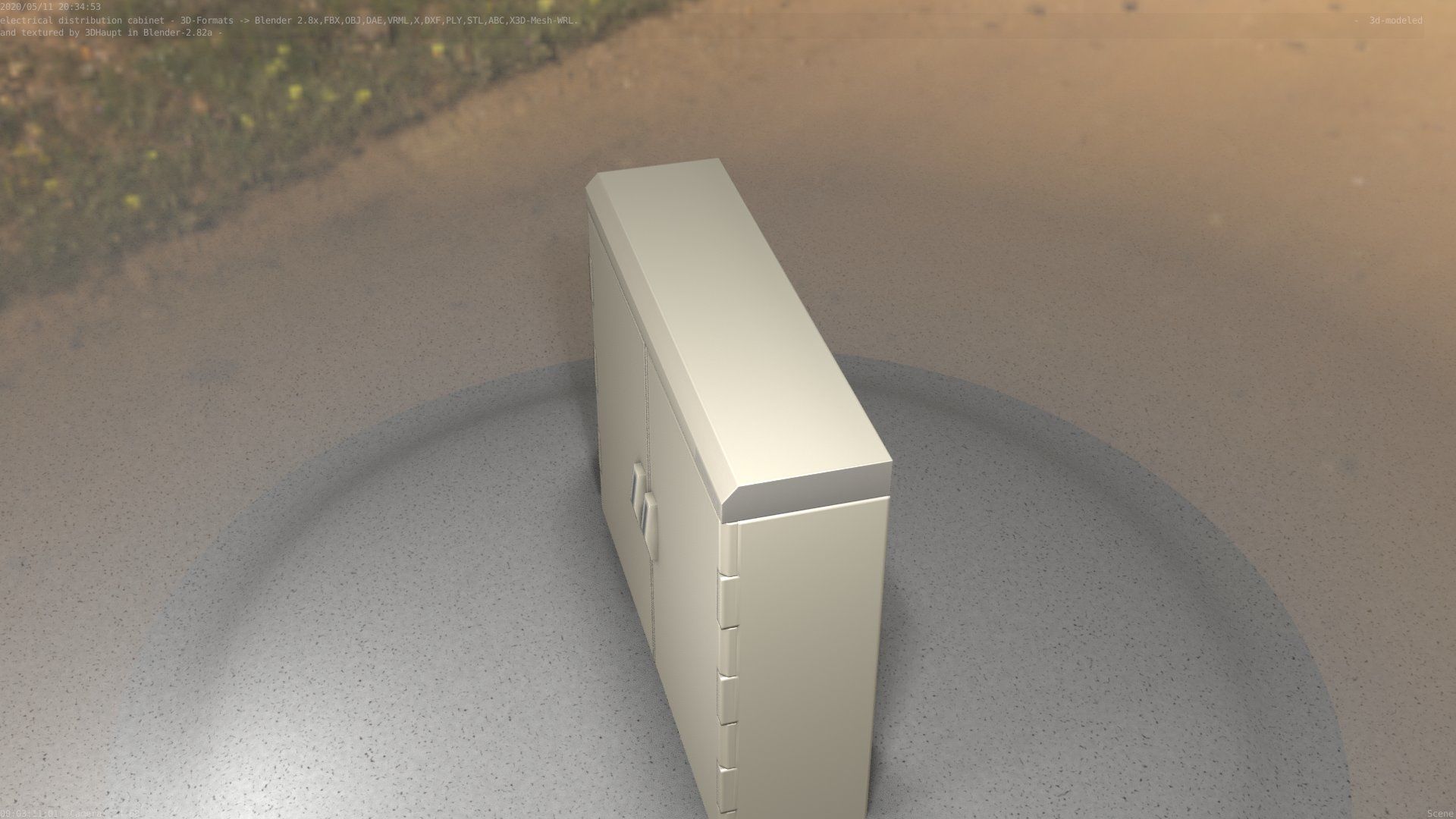 Electrical Distribution Cabinet 46 Low-poly 3D model_86