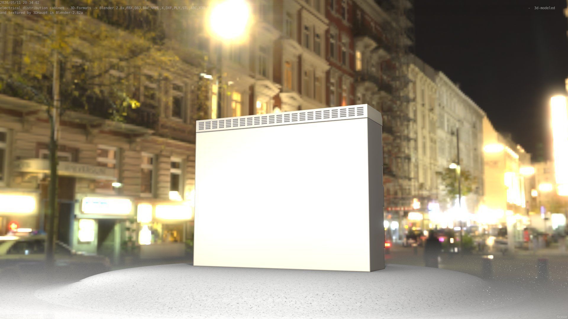 Electrical Distribution Cabinet 46 Low-poly 3D model_33