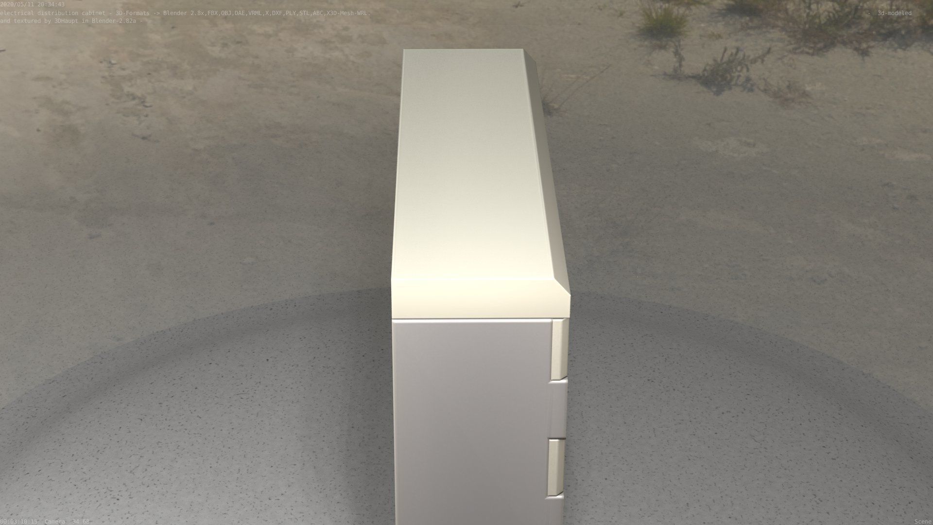 Electrical Distribution Cabinet 46 Low-poly 3D model_81