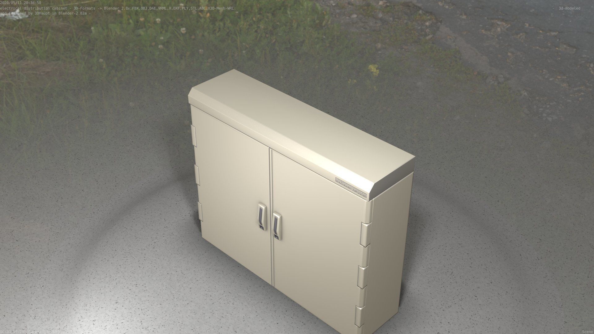 Electrical Distribution Cabinet 46 Low-poly 3D model_84