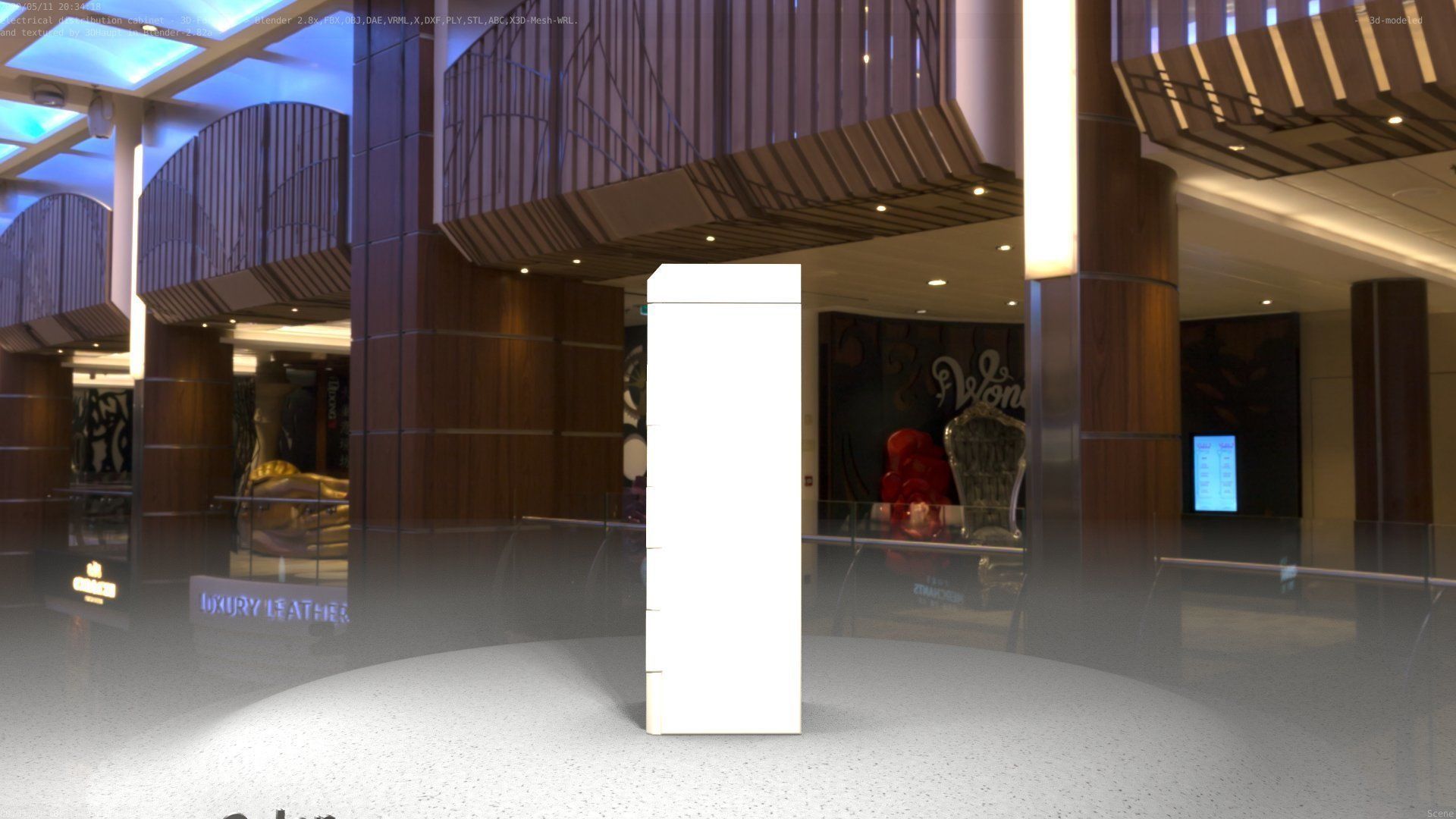 Electrical Distribution Cabinet 46 Low-poly 3D model_52