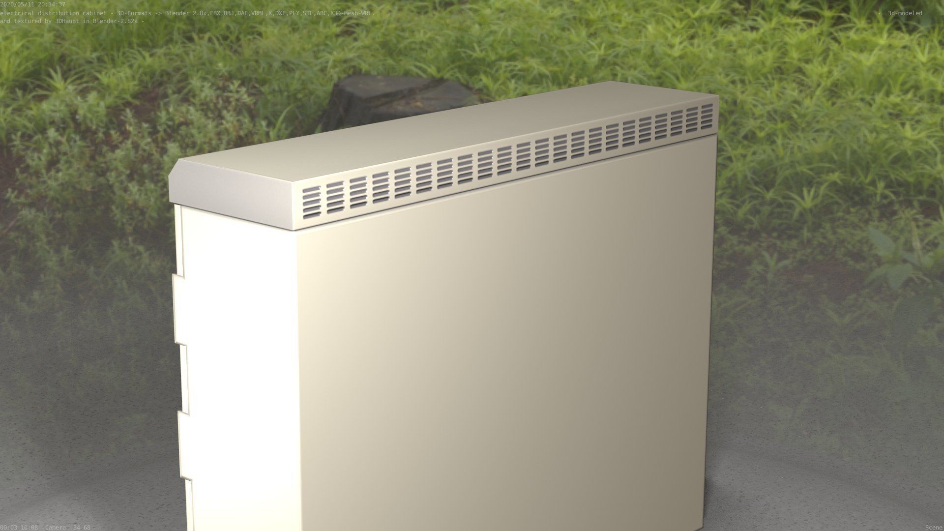 Electrical Distribution Cabinet 46 Low-poly 3D model_74