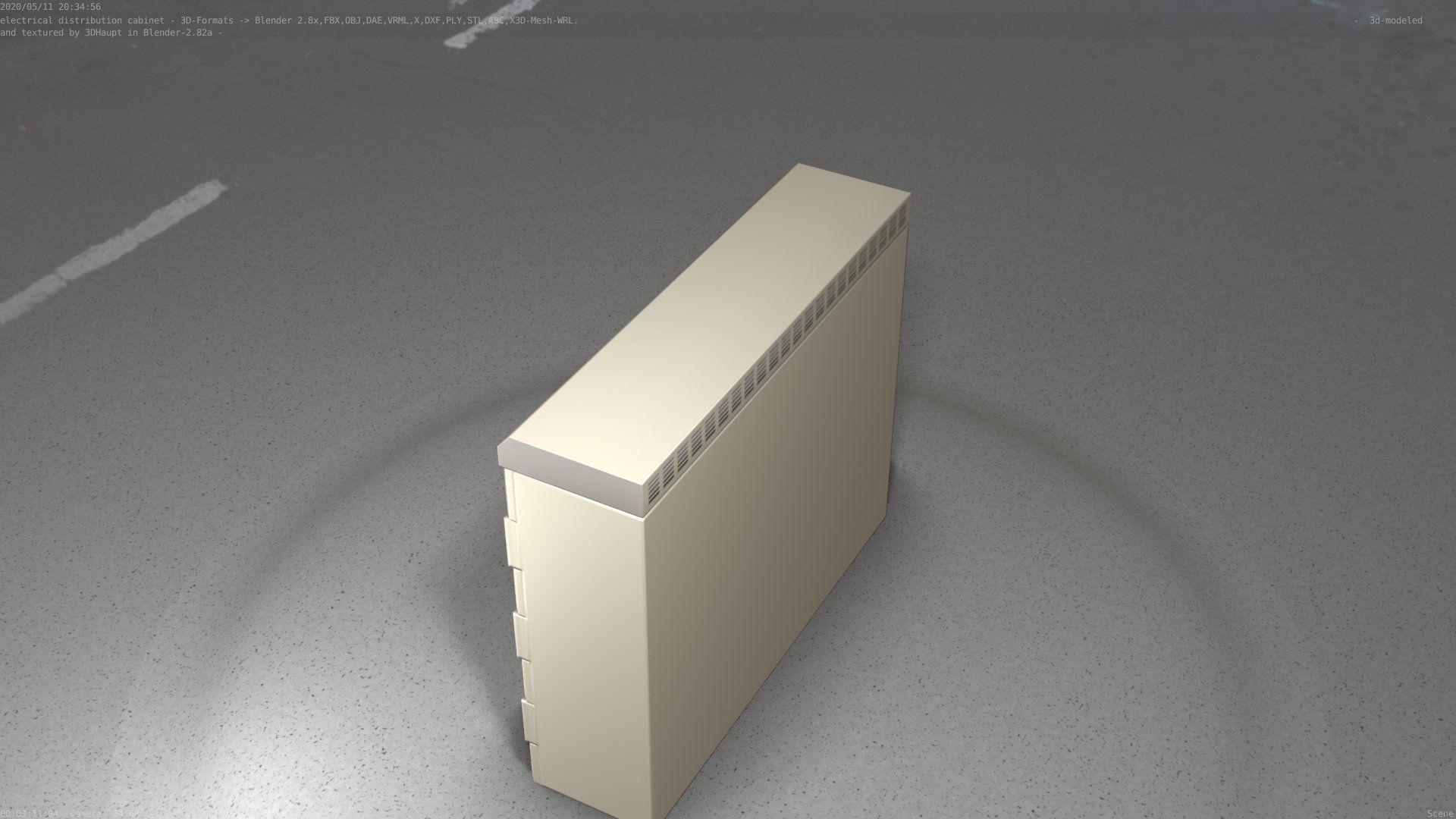 Electrical Distribution Cabinet 46 Low-poly 3D model_89