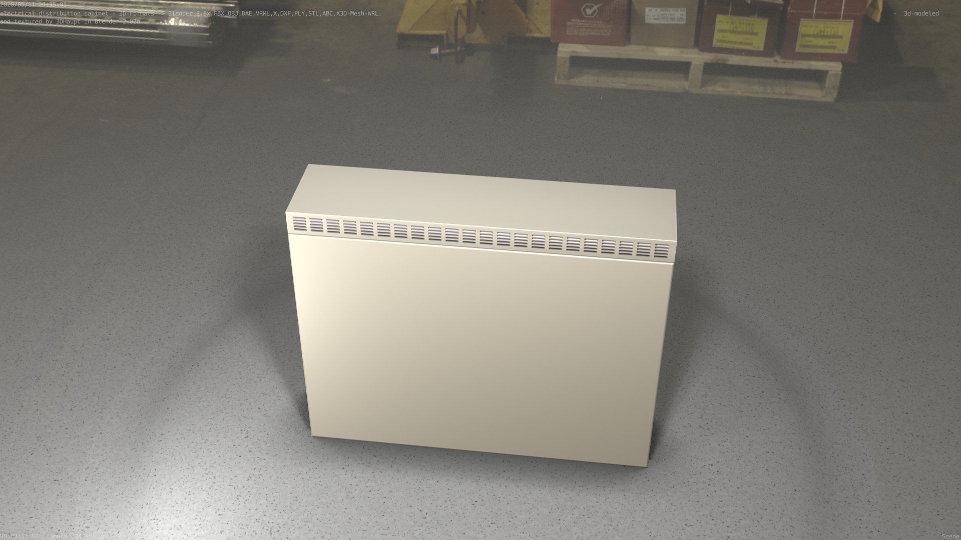Electrical Distribution Cabinet 46 Low-poly 3D model_94