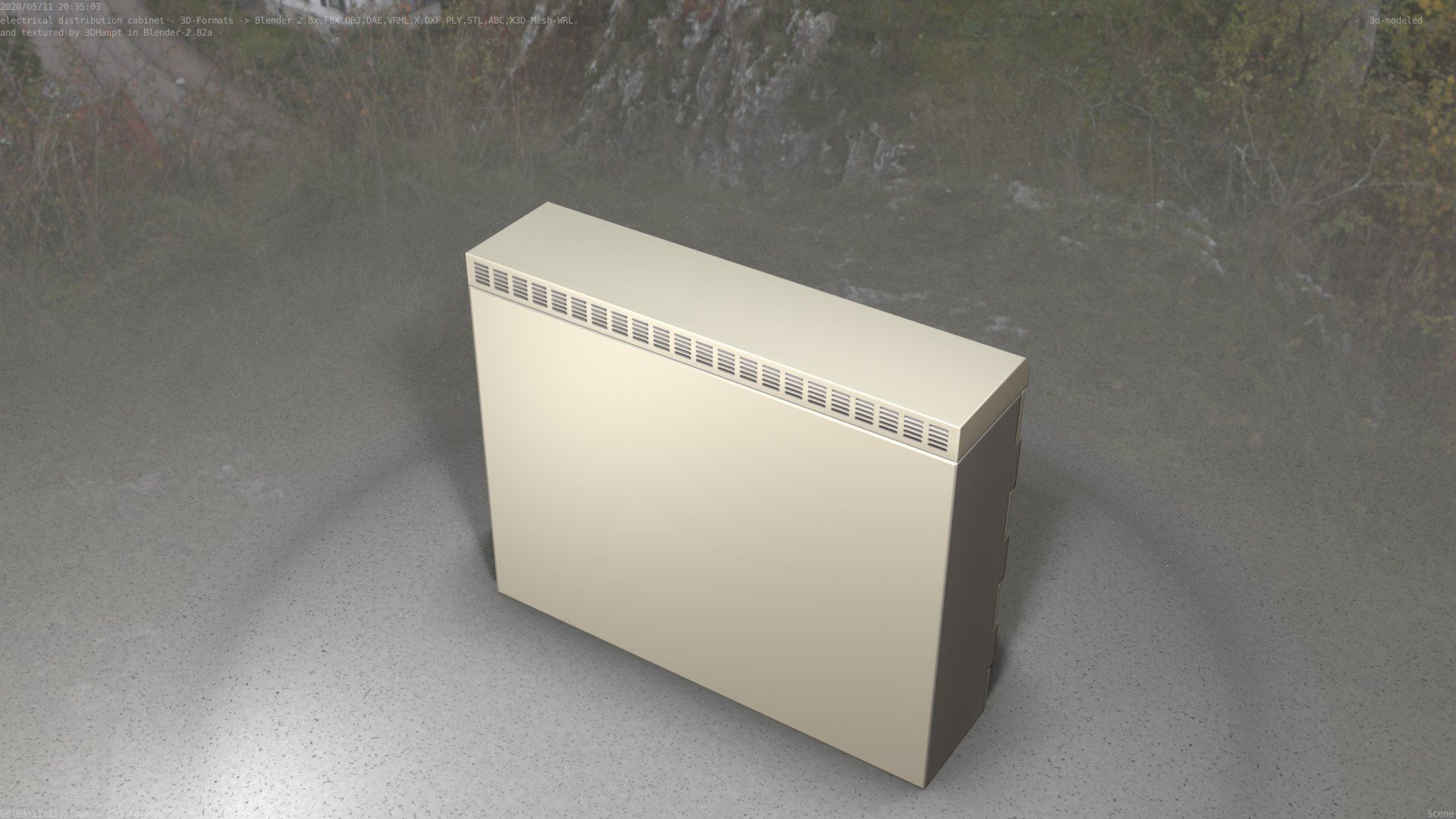 Electrical Distribution Cabinet 46 Low-poly 3D model_96