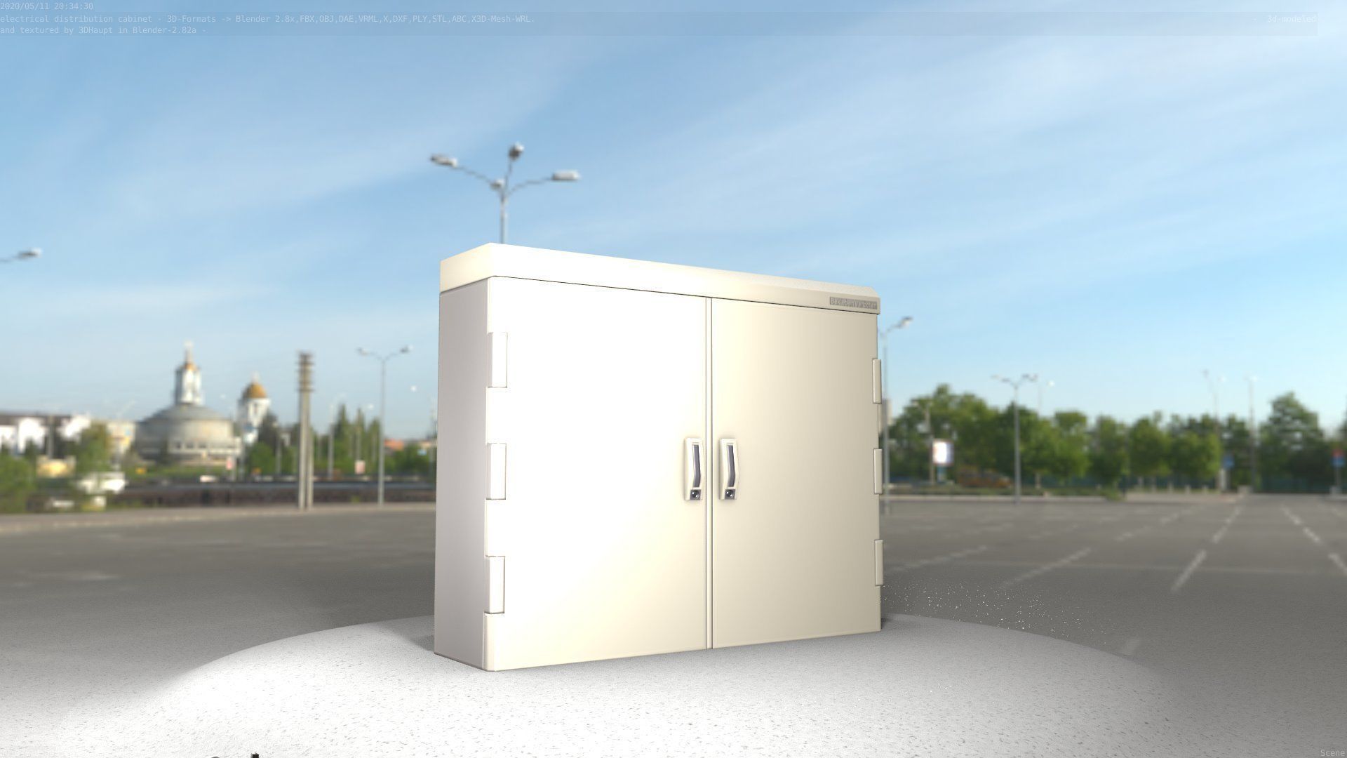 Electrical Distribution Cabinet 46 Low-poly 3D model_66