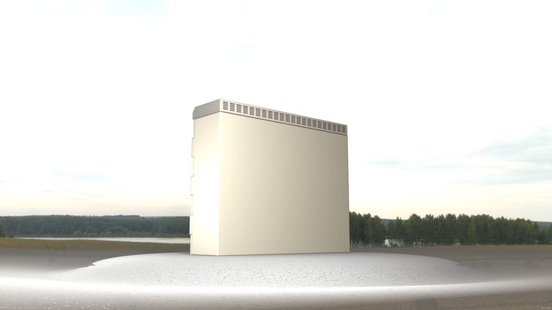 Electrical Distribution Cabinet 46 Low-poly 3D model_27