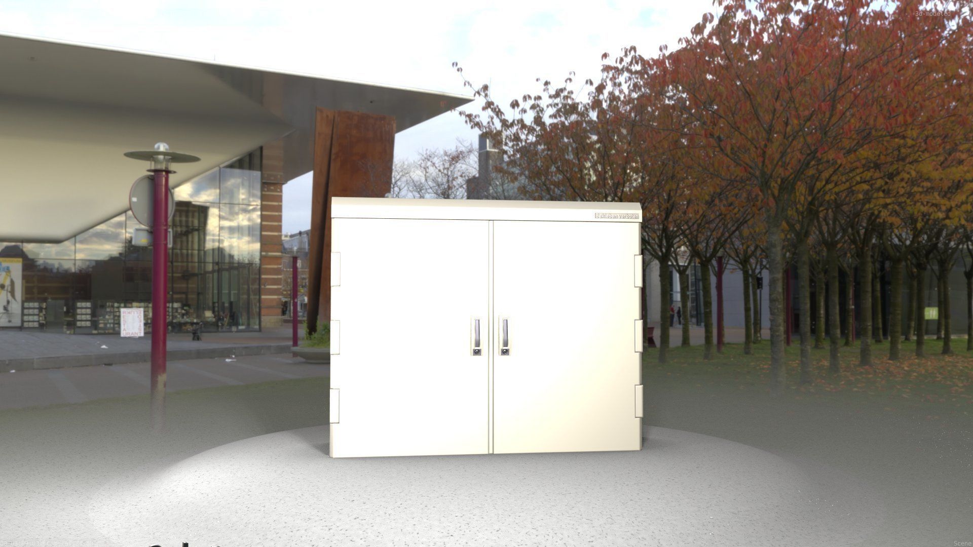 Electrical Distribution Cabinet 46 Low-poly 3D model_45