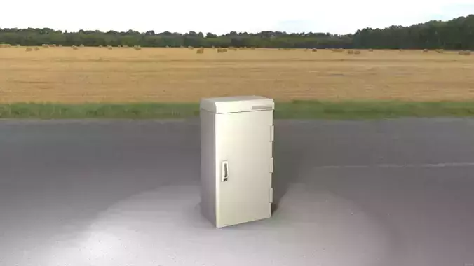 Electrical Distribution Cabinet 48 Low-poly 3D model