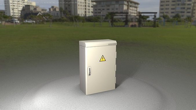 Electrical Distribution Cabinet 49 Low-poly 3D model