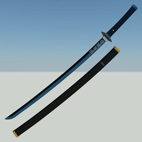 Demon Slayer Giyuu Tomioka Sword Katana Kimetsu no Yaiba 3D print model