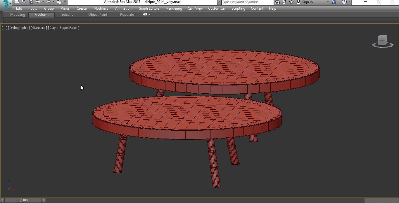 Sicis SIAM COFFEE TABLE BY MASSIMILIANO RAGGI 3d model Low-poly 3D model_3