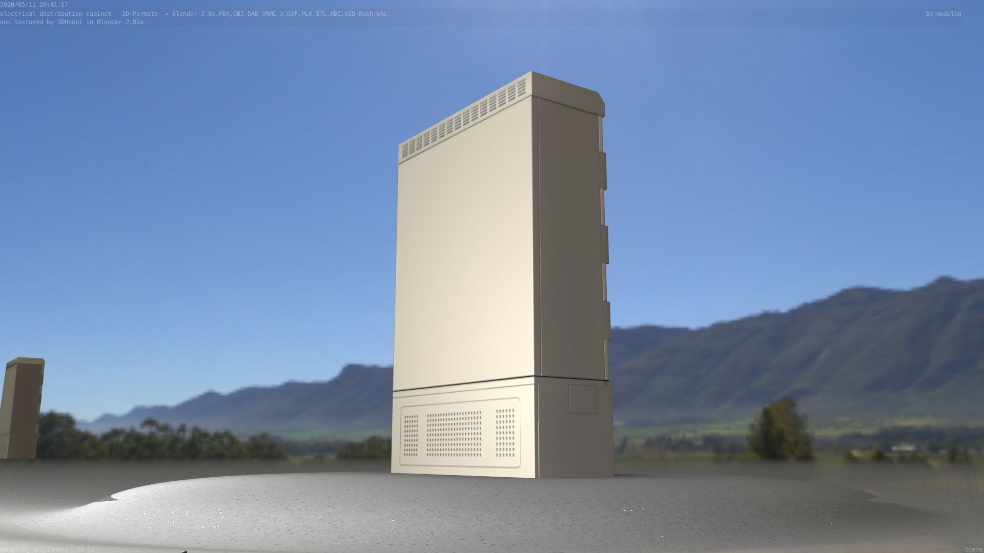 Electrical Distribution Cabinet 51 Low-poly 3D model_56