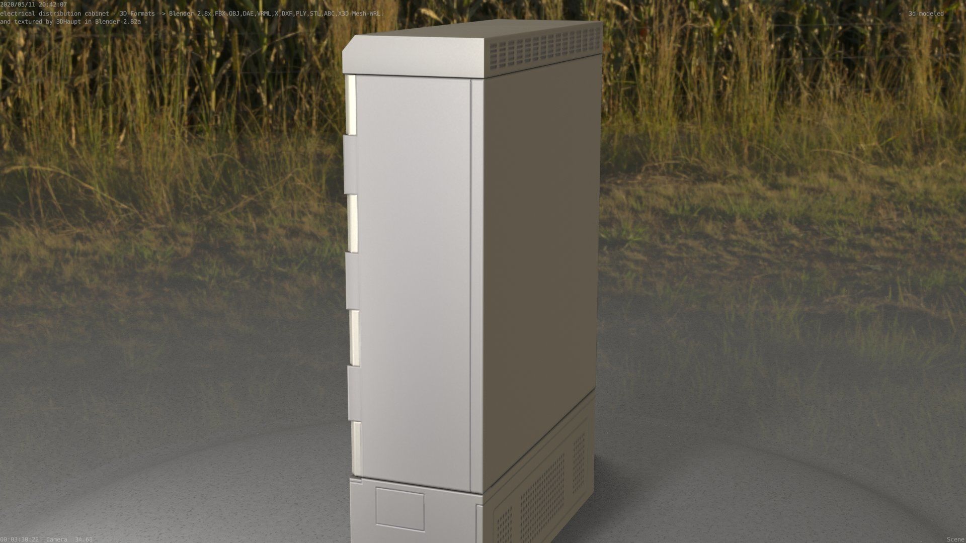 Electrical Distribution Cabinet 51 Low-poly 3D model_64